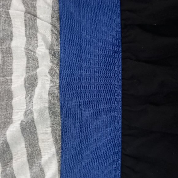 Forever 21 Gray & Black Striped Mini Dress with Blue Band and Black Skirt - Picture 4 of 5